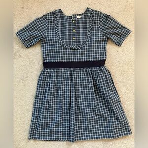 Brooks Brothers Girls Dress Plaid Size 10 Fully Lined Pleated Front Tie Sash